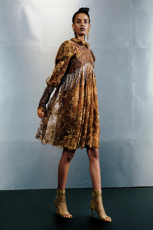 Brown Bugle Beads Jacket