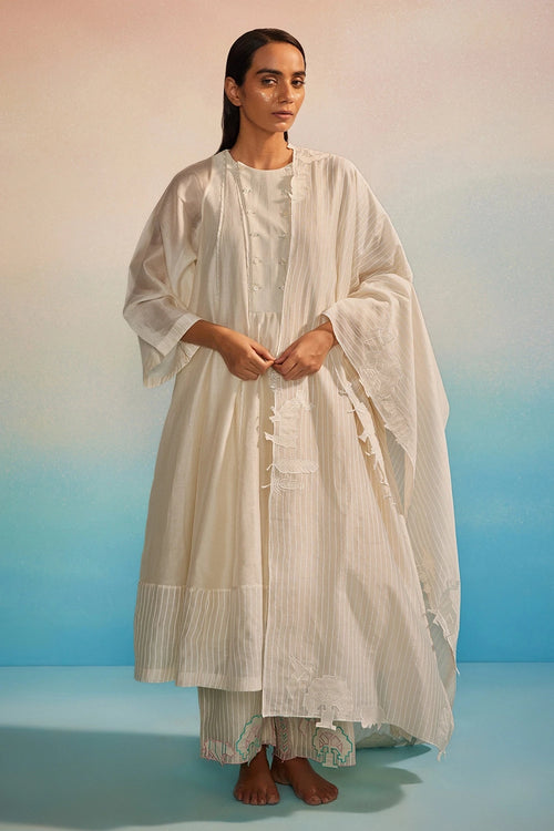 Midori Panelled Kurta Set with Dupatta