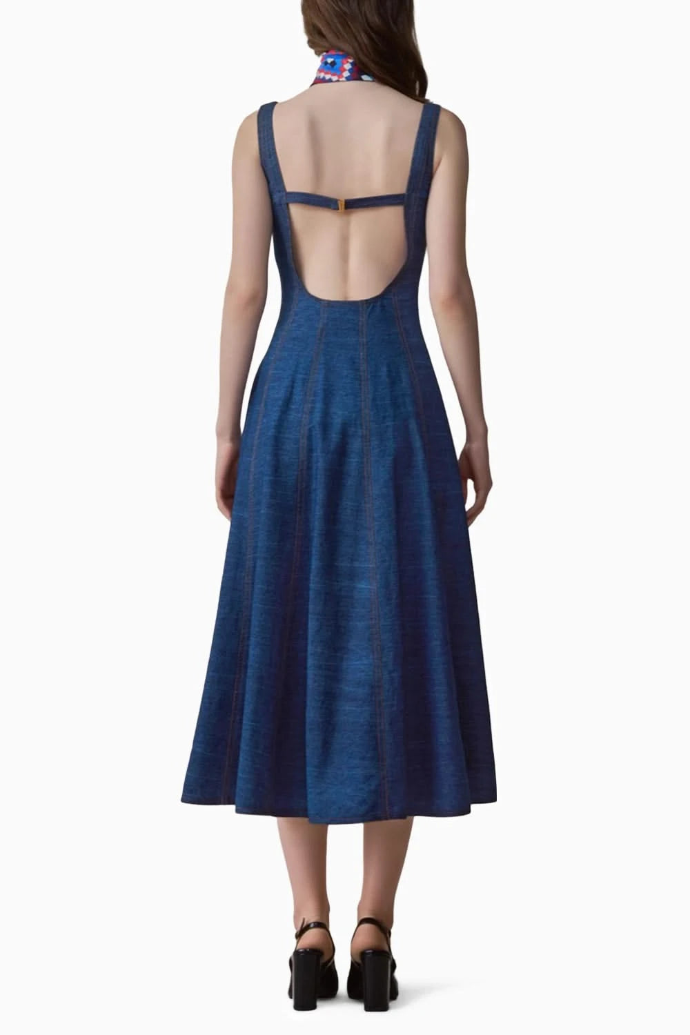 Emily Denim Flared Midi Dress Emily Denim Flared Midi Dress