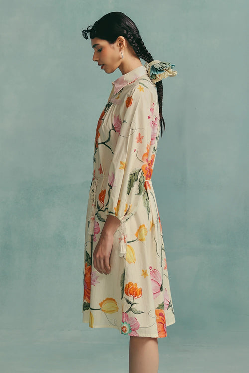 Ecru Dahlia Shirt Dress