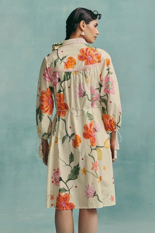 Ecru Dahlia Shirt Dress