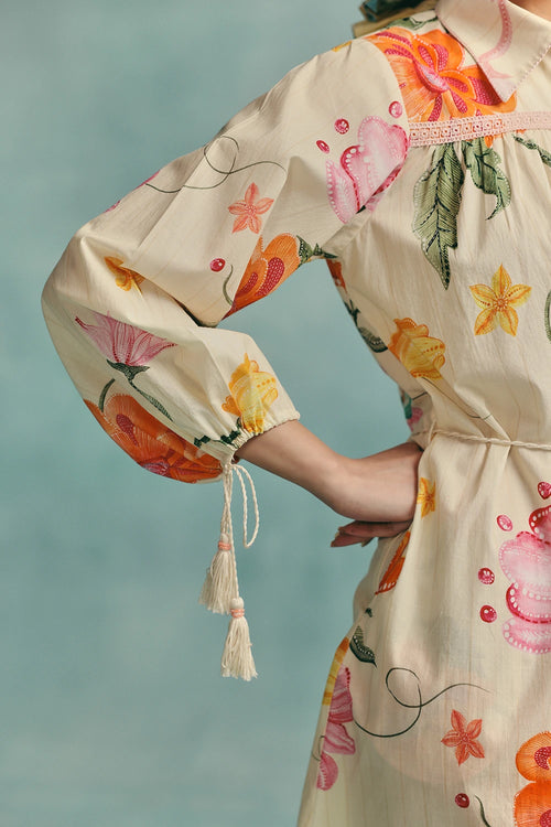 Ecru Dahlia Shirt Dress