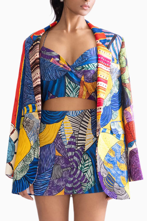 Ivy Blue Bustier with Sia Skort and Evie Multi Blazer