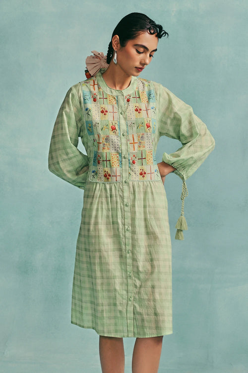 Mint Flora Shirt Dress