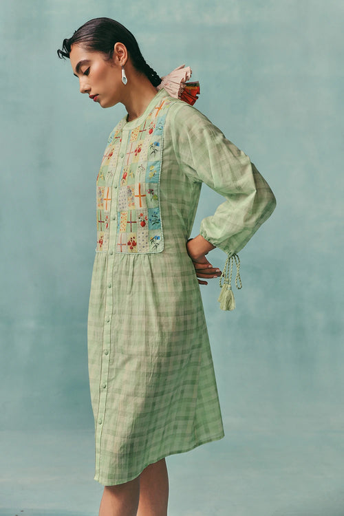 Mint Flora Shirt Dress