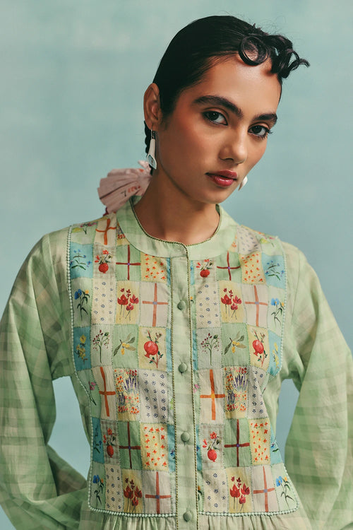 Mint Flora Shirt Dress