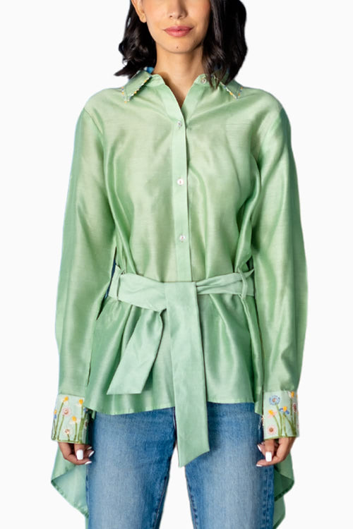 Mint Green Quill Shirt
