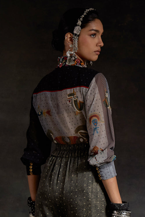 Multicolor Akaar Atri Straight Shirt