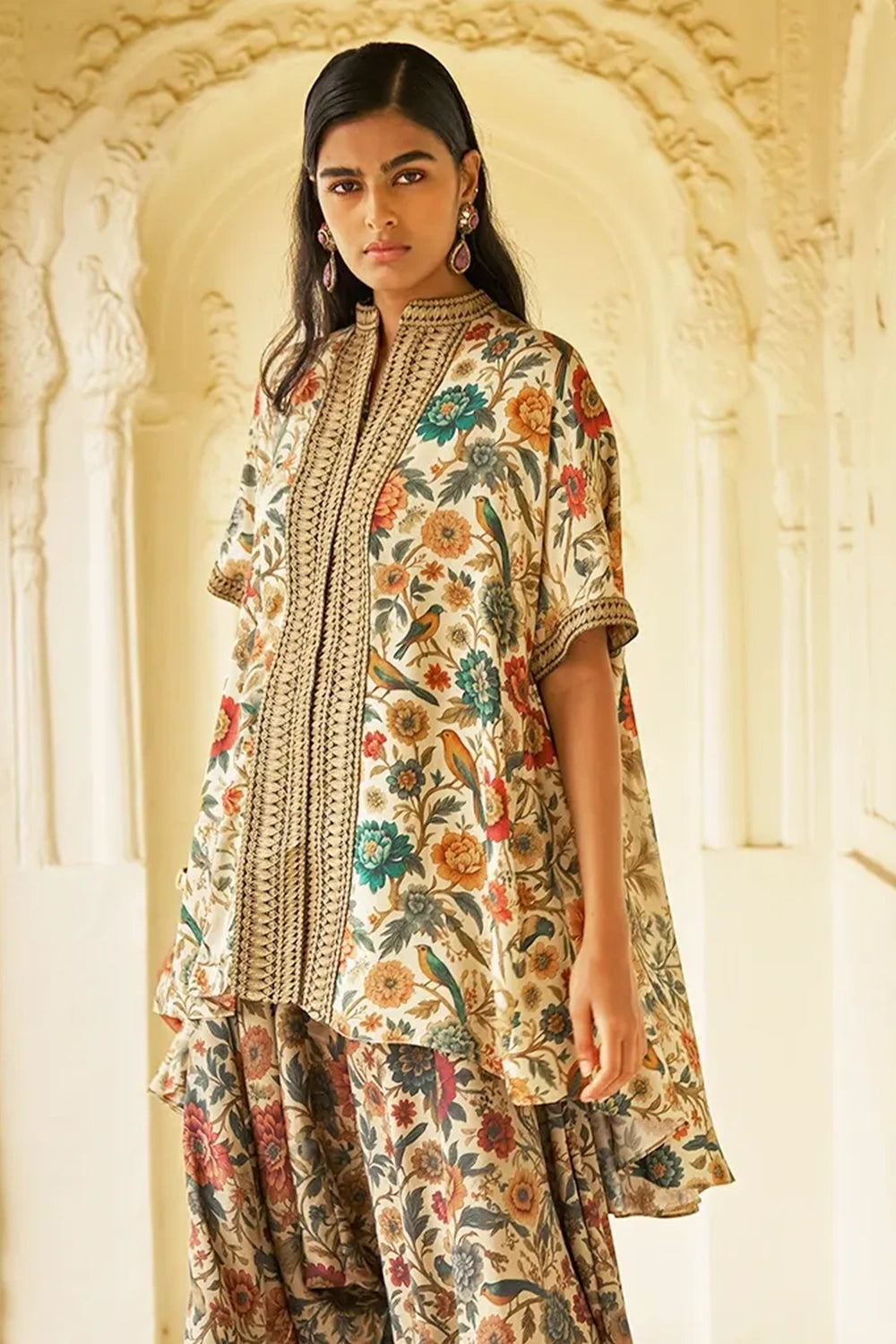 Heritage Embroidered Garden Print Top