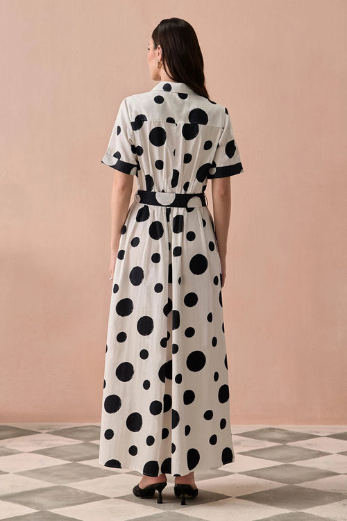 Monochrome Mono Maxi Dress