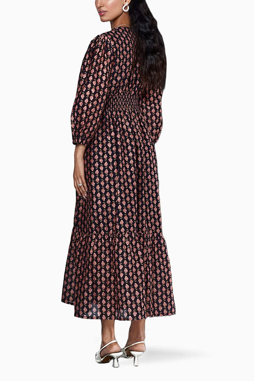 Fiorello Black Boota Print Dress