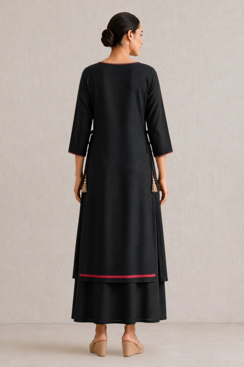 A Mark Of Gold Black Dress