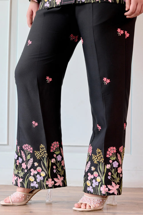Black Floral Co-ord Set