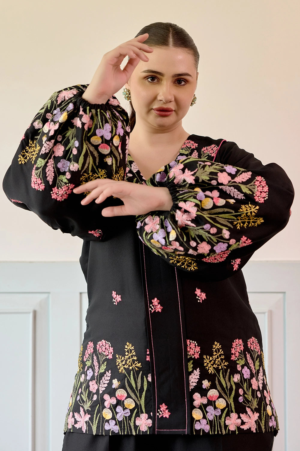 Black Floral Co-ord Set