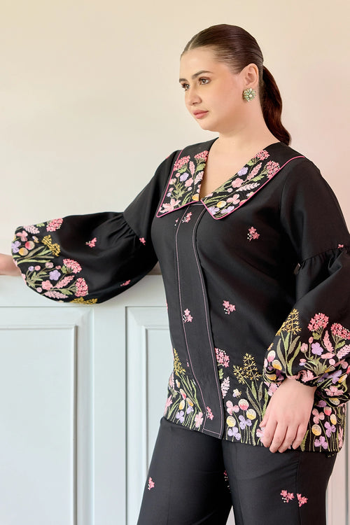 Black Floral Co-ord Set