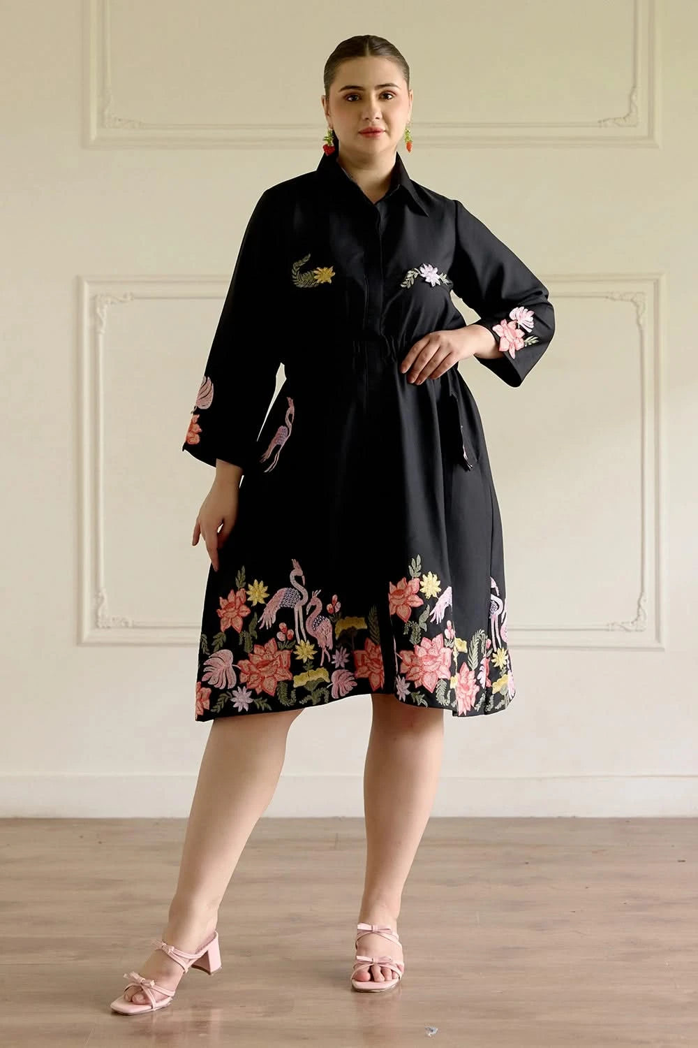 Black Flamingo Dress 3XL
