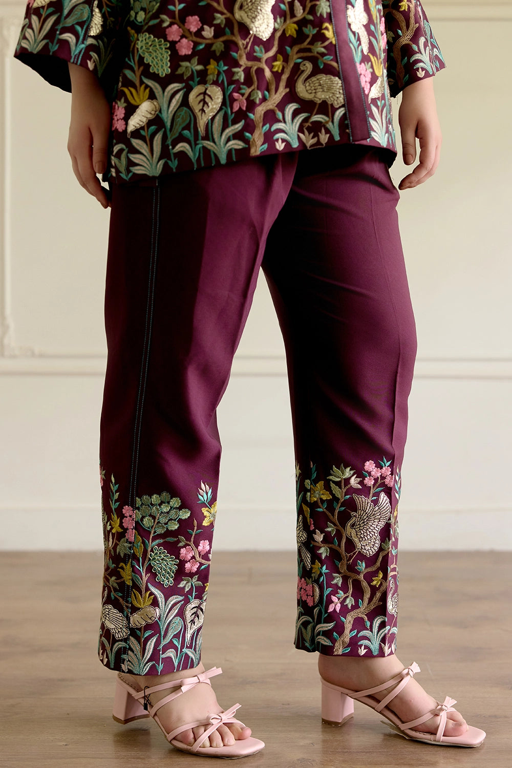 Wine Floral Co-ord Set