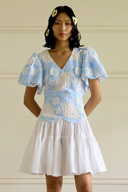 Blue Scallop Dress