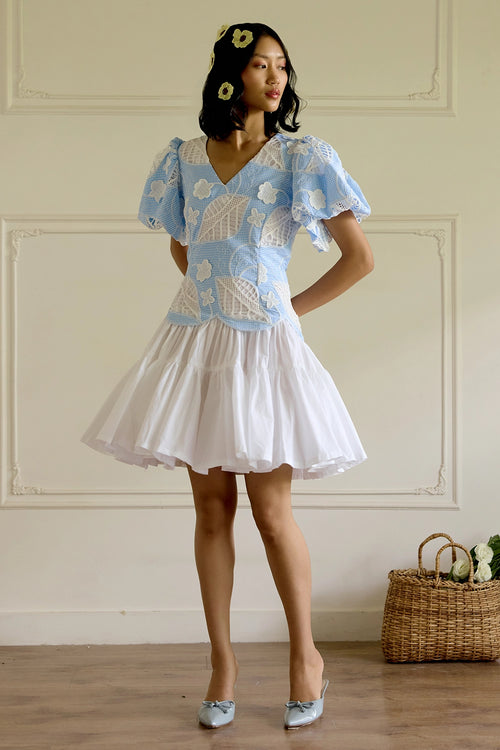Blue Scallop Dress