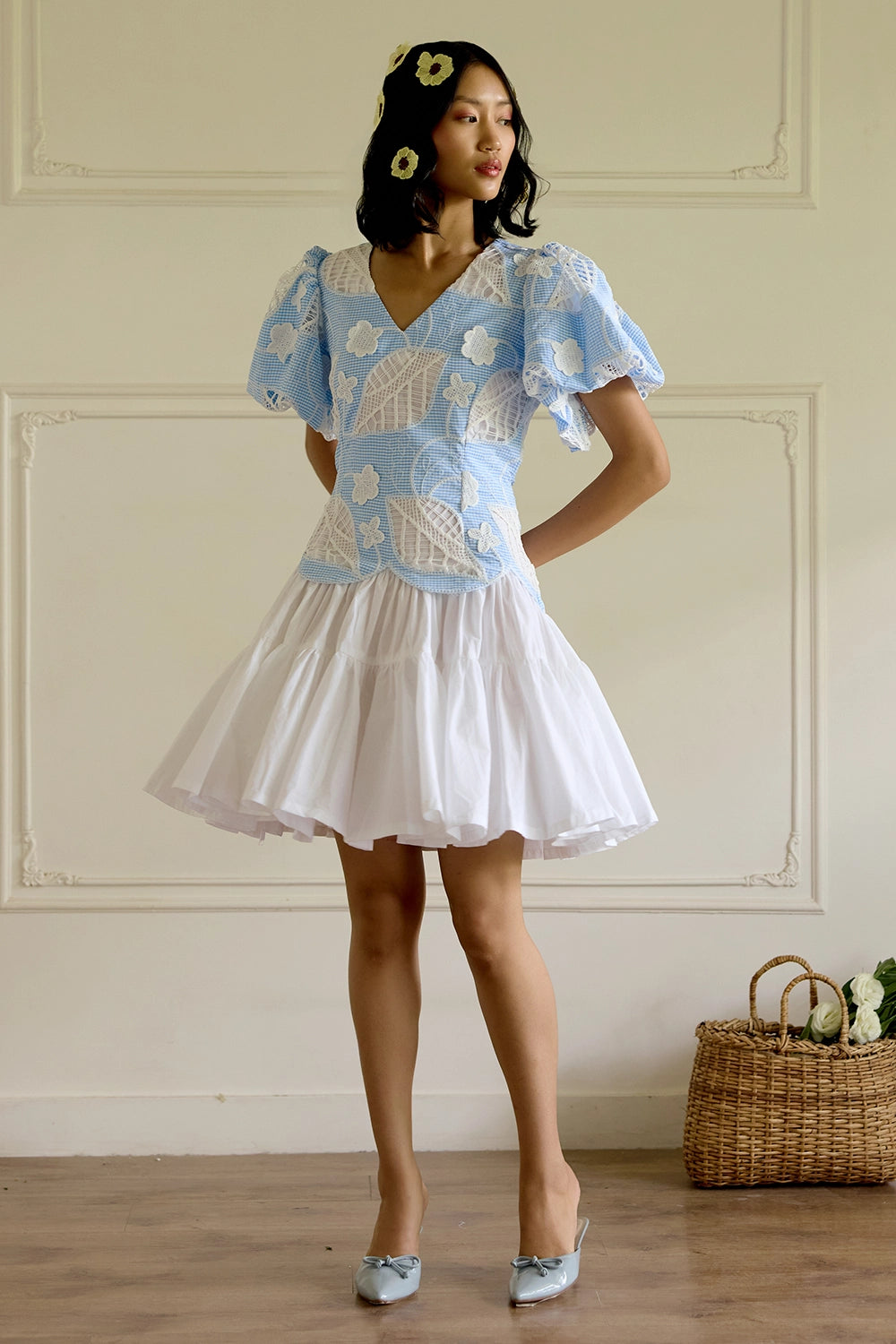Blue Scallop Dress