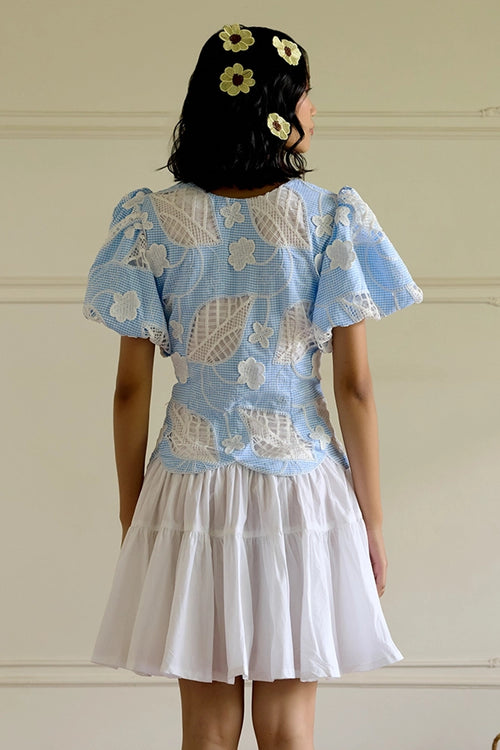 Blue Scallop Dress