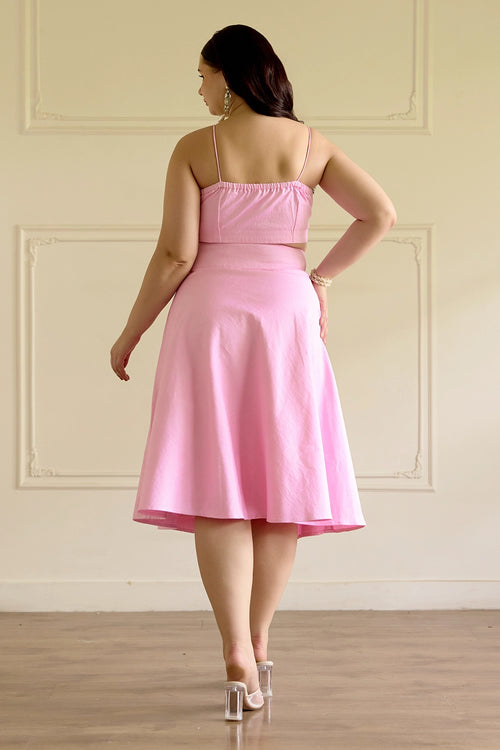 Pink Floral Skirt Co-ord Set