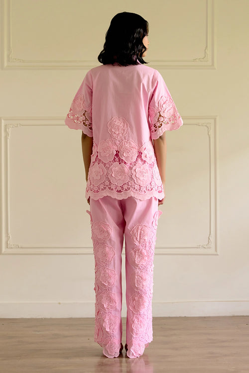 Pink Floral Pant Co-ord Set