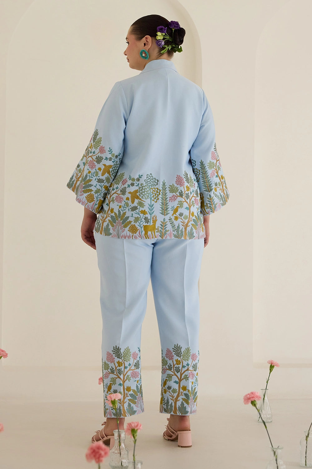 Sky Blue Flora Co-ord Set