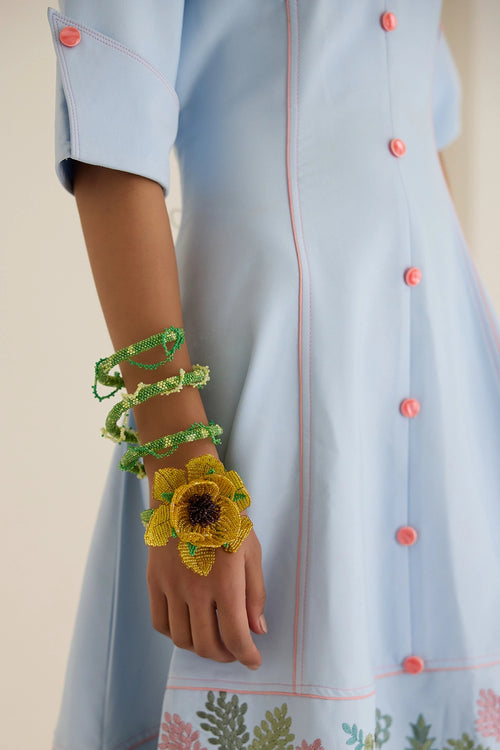 Sky Blue Flora Dress