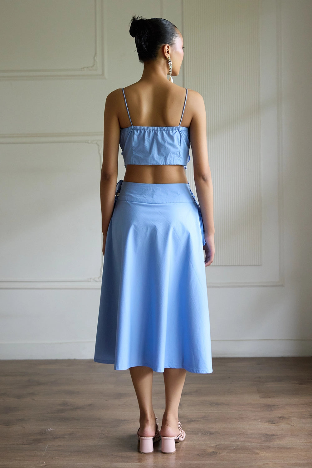 Blue Floral Skirt Co-ord Set