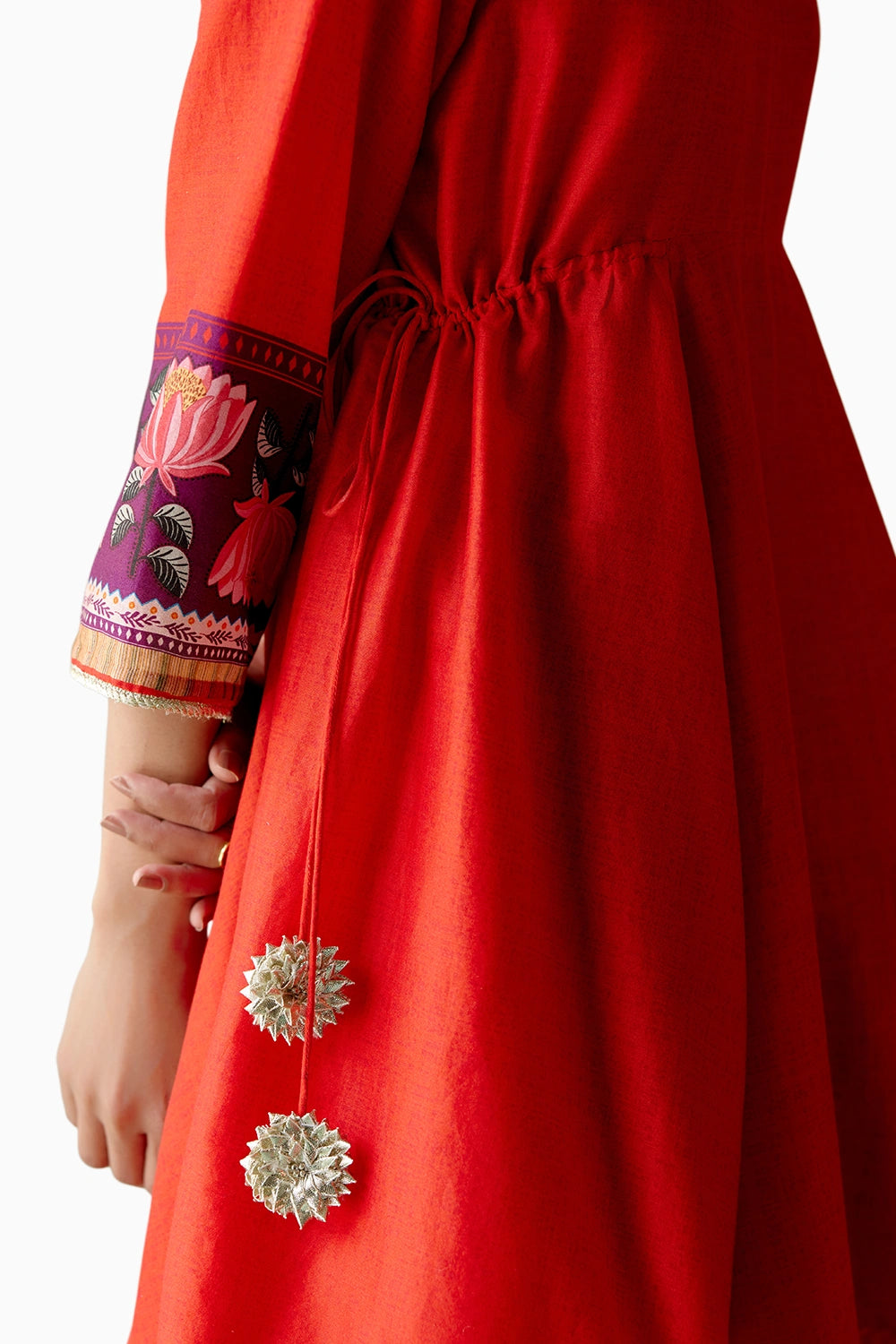 Scarlet and Purple Kurta Set