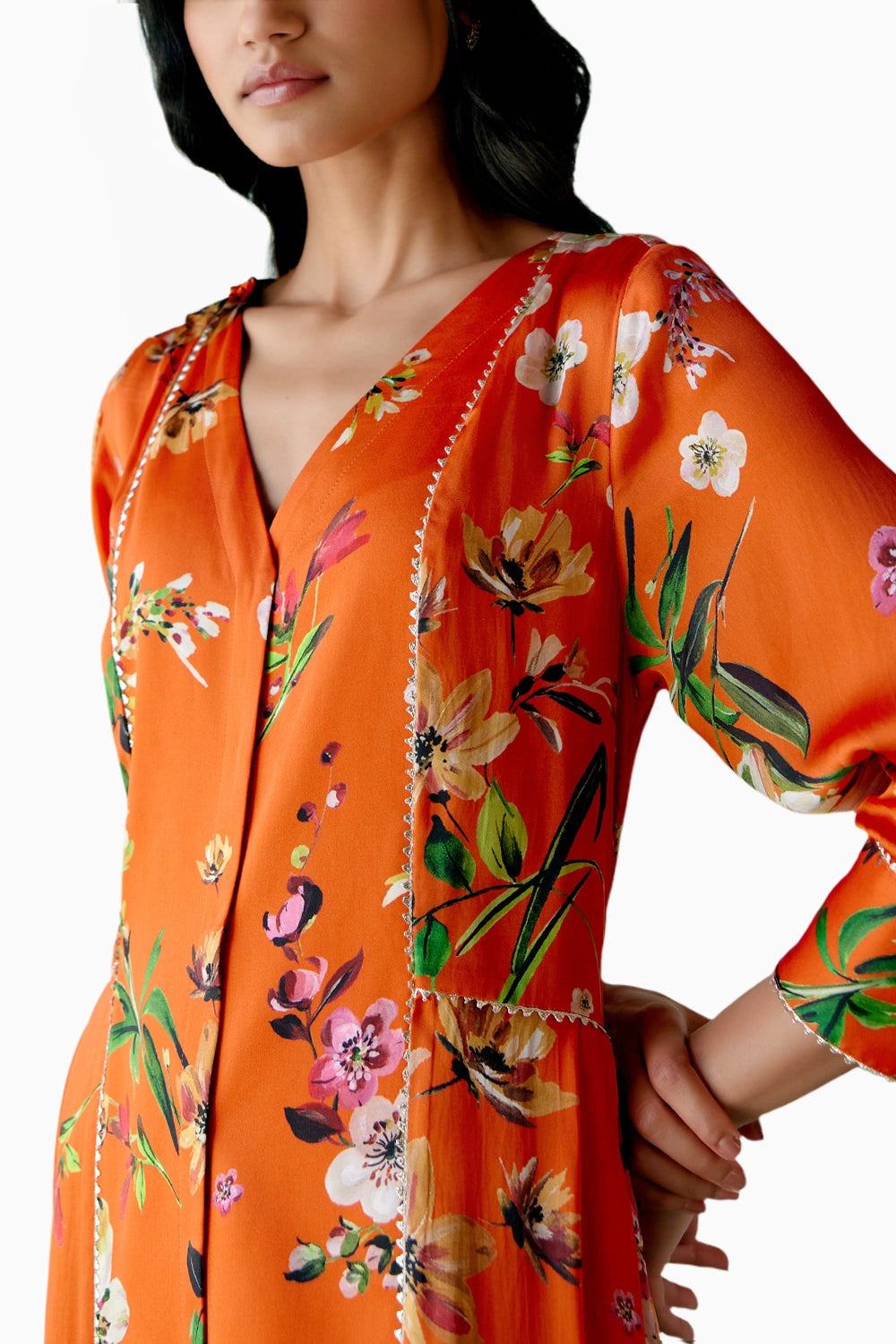 Tangerina Floral Kurta Set