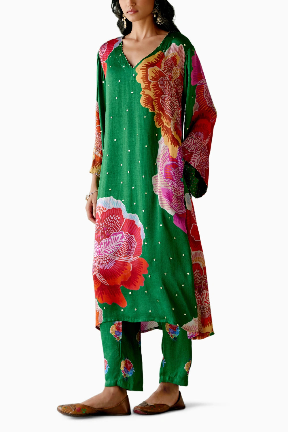 Emerald Floral Kurta Set