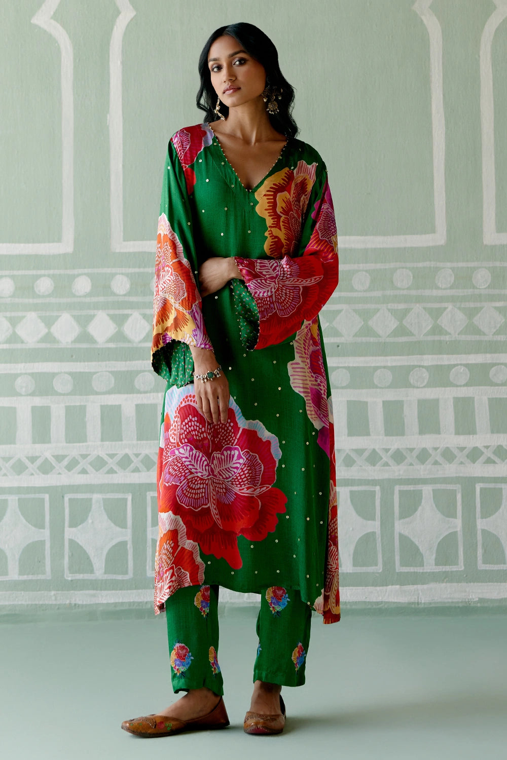 Emerald Floral Kurta Set