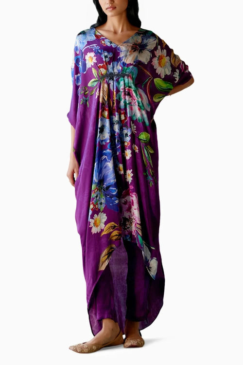 Amethyst Floral Kaftan Set