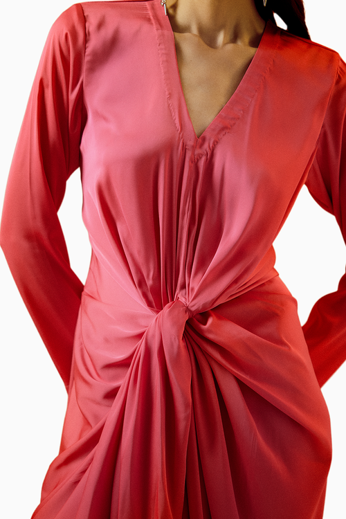 Echo Candy Pink Draped Dress