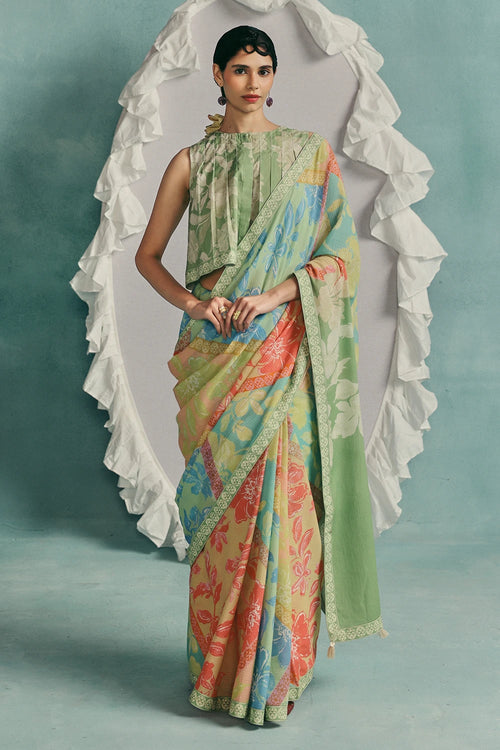 Multi Patchwork Saree