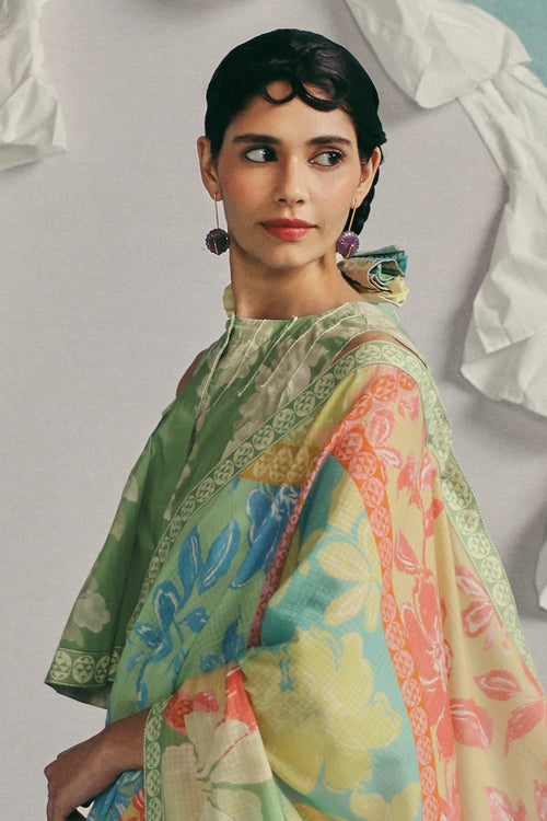 Multi Patchwork Saree
