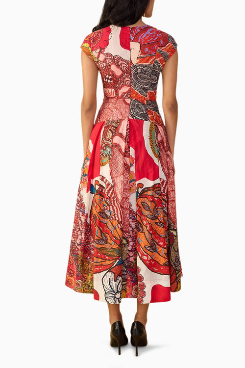 Red Velvet Ramie Dress