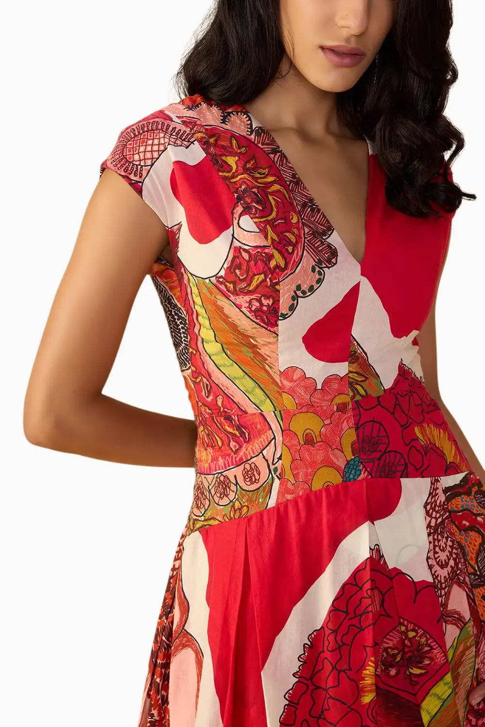 Red Velvet Ramie Dress