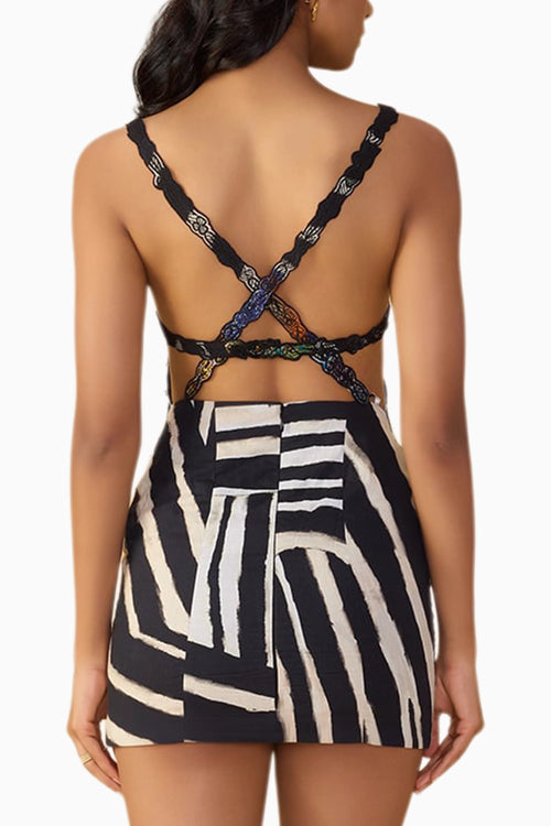 Black & White Stripe Sioana Dress