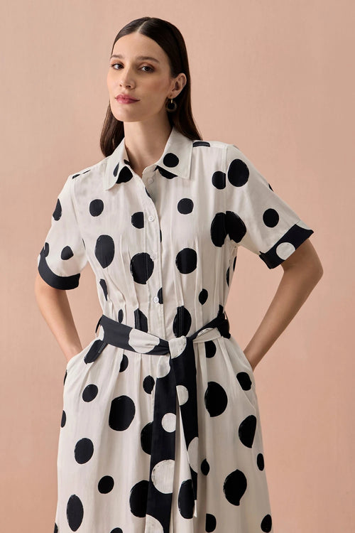 Monochrome Mono Maxi Dress