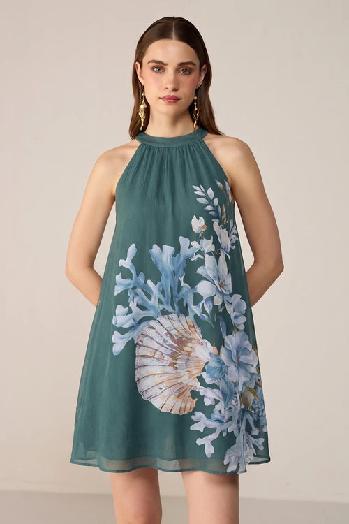 Green Belli Mini Dress