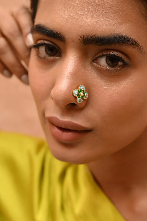 Victorian Enamel Nose Pin