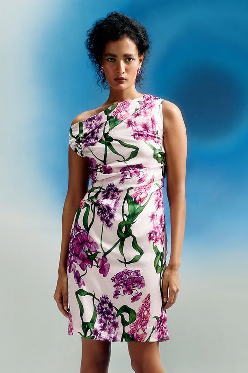 Off Shoulder Satin Dress