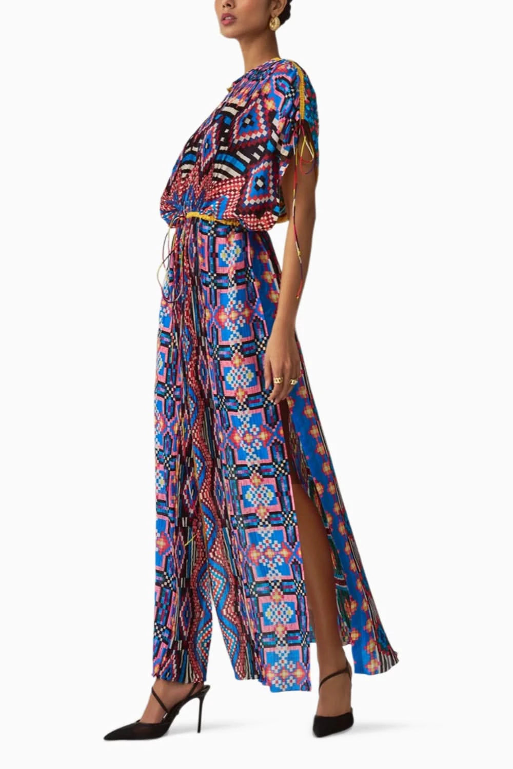 Sasha Ikat Print Kaftan