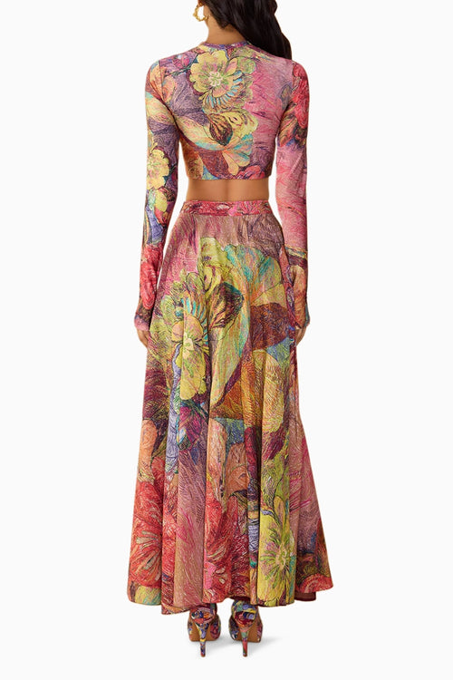 Floroscent Daisy Gigi Blouse with Peony Skirt