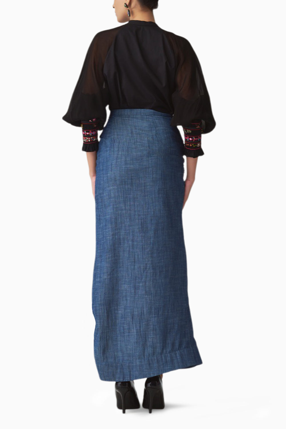 Tara Embroidered Blouse & Kesha Asymmetric Skirt