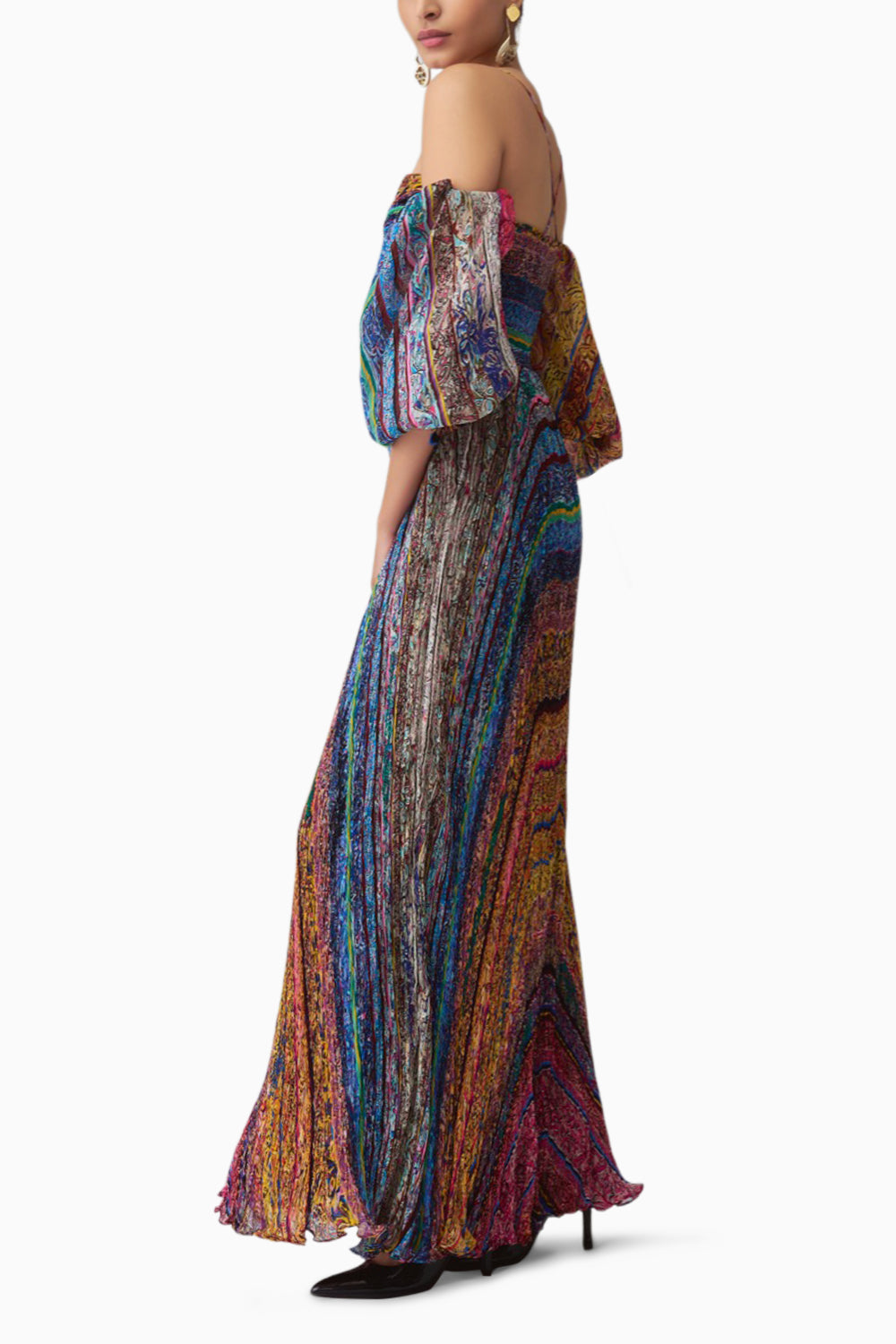 Anna Block Print Maxi Dress