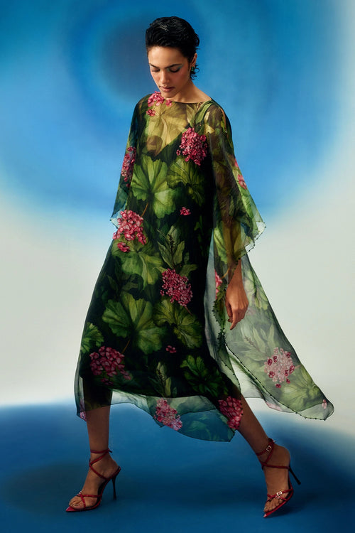 3D Floral Kaftan With Slip